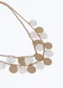 Muse Gold Shell Coin Necklace - One Size Image 1