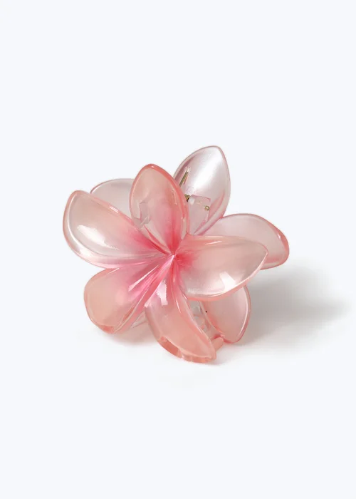 Muse Pink Flower Claw Clip - One Size Image 2
