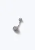 Muse Stainless Steel Belly Bar Silver - One Size Image 2