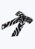 Muse Black & White Zebra Print Hair Bow - One Size Image 1