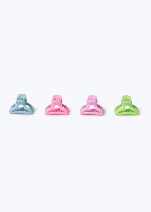4 Pack Muse Multicoloured Matte Mini Clips - One Size Image 1