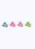 4 Pack Muse Multicoloured Matte Mini Clips - One Size Image 2