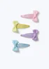 4 Pack Muse Multicoloured Bow Clips - One Size Image 1