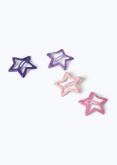 4 Pack Muse Multicoloured Star Clips - One Size Image 1