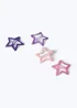 4 Pack Muse Multicoloured Star Clips - One Size Image 1