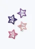 4 Pack Muse Multicoloured Star Clips - One Size Image 2
