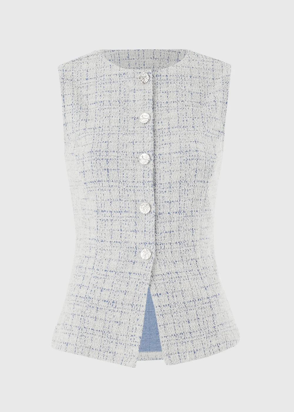 Blue Boucle Co Ord Waistcoat - 8 Image 1