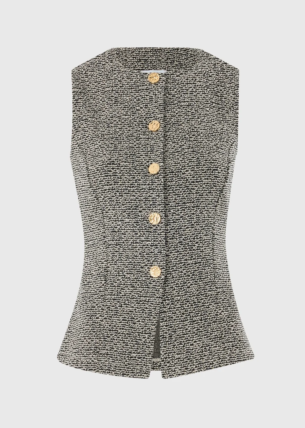 Black Boucle Co Ord Waistcoat - 8 Image 1
