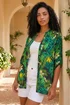 Roman Green Tropical Print Woven Overshirt - 16 Image 1