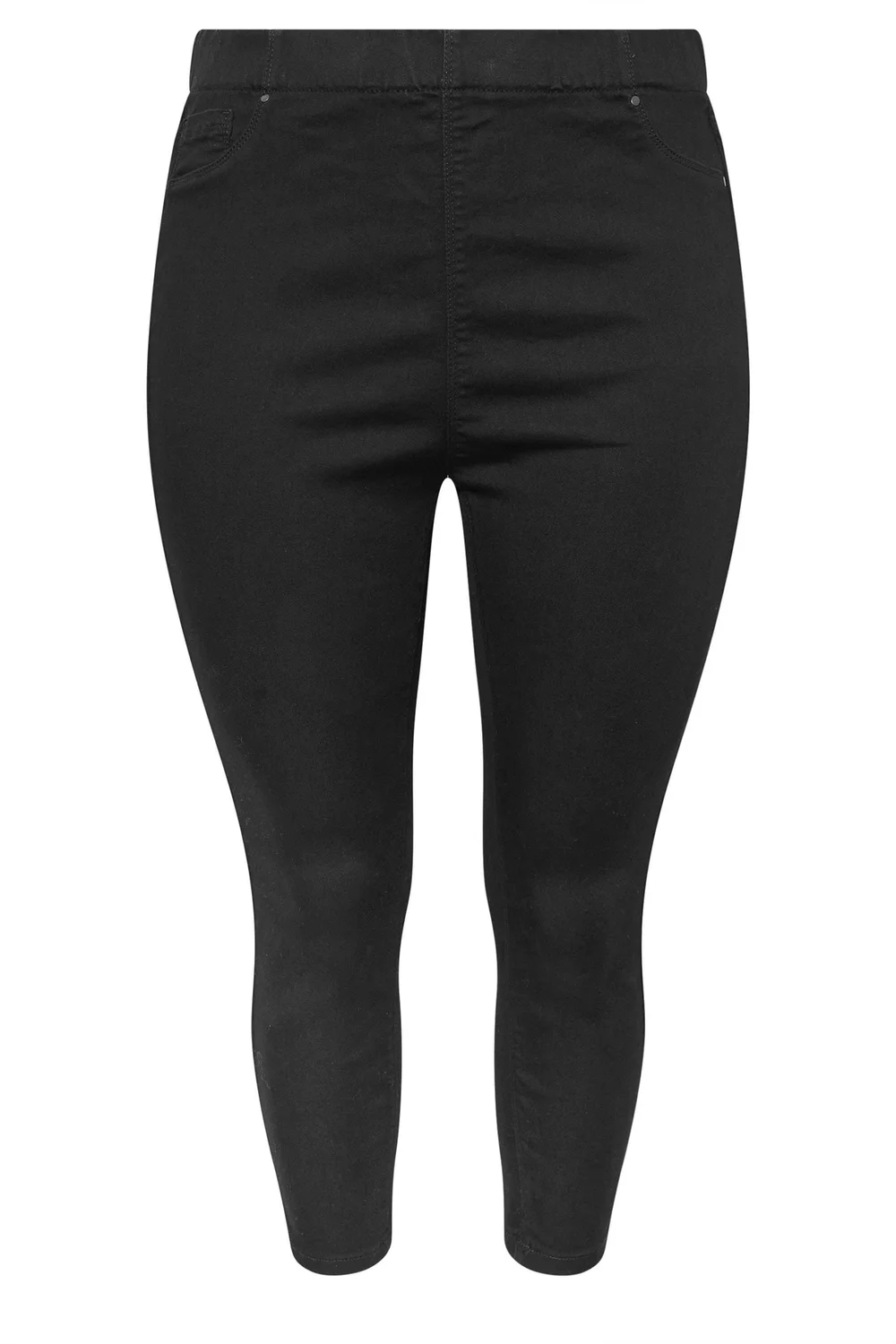 Yours Curve Black Cropped Stretch Jeggings - 24 Image 5