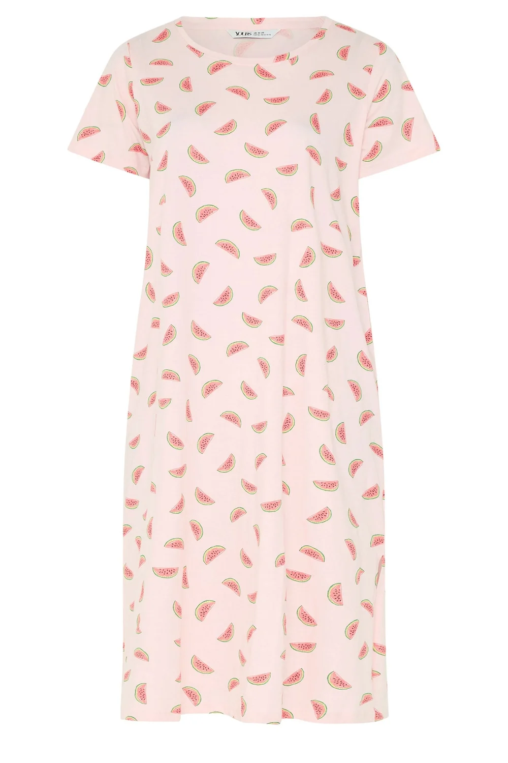 Yours Curve Pink Watermelon Print Nightdress - 26-28 Image 5