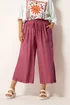 Yours Curve Red Chambray Culottes - 30-32 Image 1