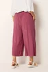 Yours Curve Red Chambray Culottes - 30-32 Image 3
