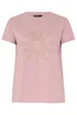 Yours Curve Pink Beaded Daisy T-Shirt - 22-24 Image 5