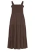 Yours Curve Chocolate Brown Shirred Maxi Dress - 16 Image 5