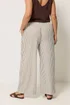 Yours Curve Chocolate Brown Stripe Trousers - 20 Image 4