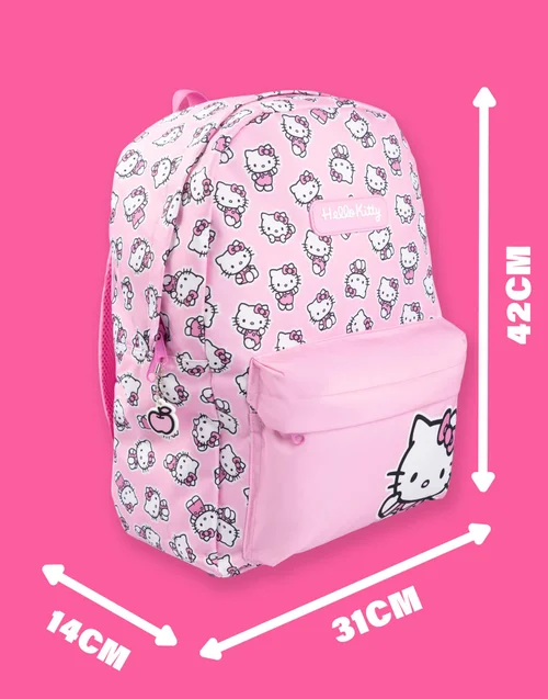Vanilla Underground Hello Kitty Girls Pink Character Backpack (One Size) - One Size Image 5