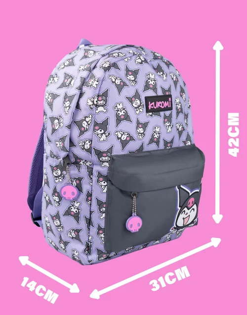 Vanilla Underground Hello Kitty & Friends Girls Purple Kuromi Backpack (One Size) - One Size Image 3