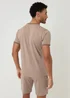 Threadbare Stone Contrast Binding Short Lounge Set - M Image 2