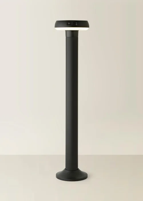 ValueLights LED Matt Black Solar Bollard Light - One Size Image 3