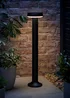 ValueLights LED Matt Black Solar Bollard Light - One Size Image 2