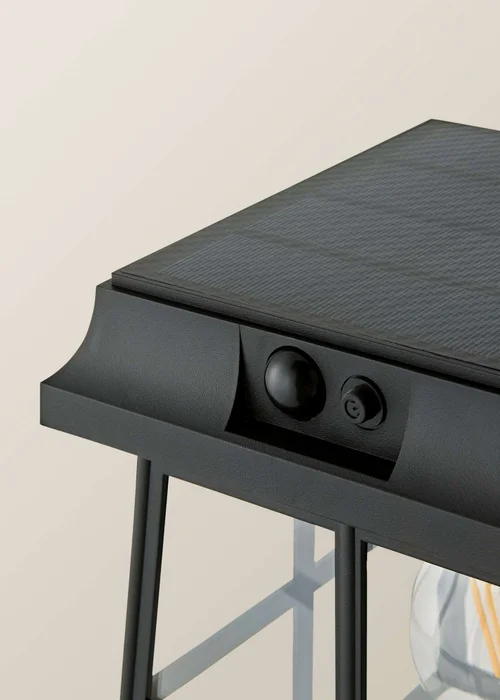 ValueLights LED Matt Black Panel Solar Wall Light - One Size Image 6