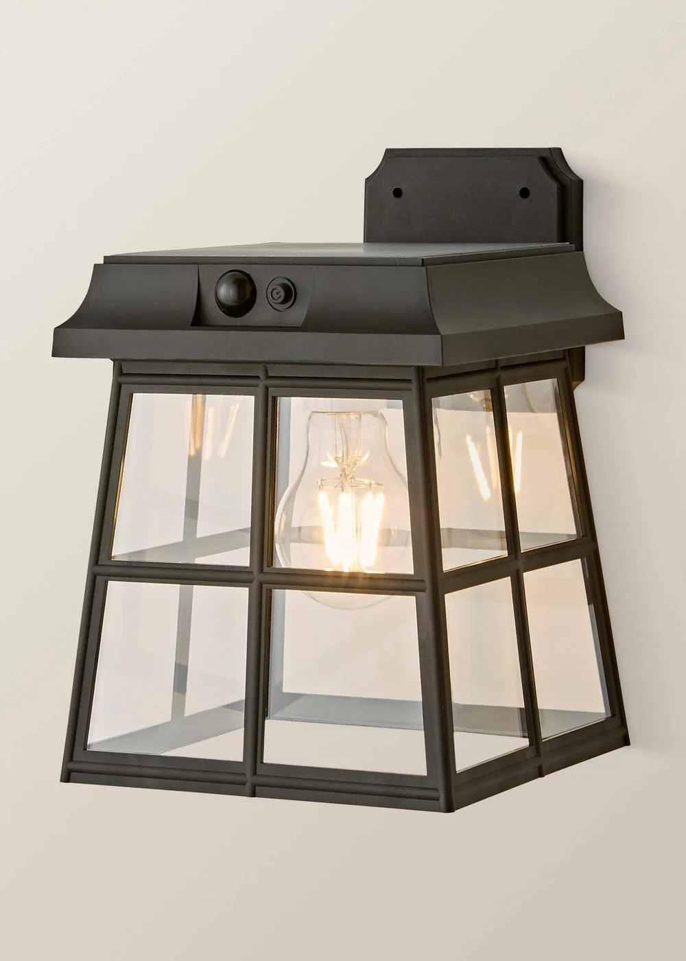 ValueLights LED Matt Black Panel Solar Wall Light - One Size Image 4