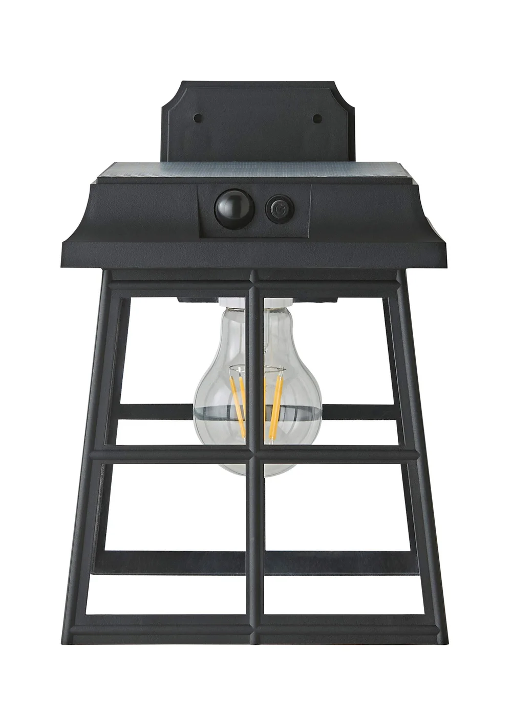 ValueLights LED Matt Black Panel Solar Wall Light - One Size Image 5