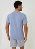 Threadbare Blue Stripe Short Pyjama Set - L Image 2