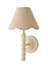 ValueLights Bobble Cream Wall Light with Pink Trim Scallop Shade - One Size Image 3