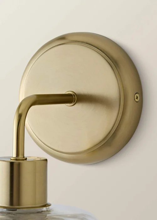 ValueLights Emery Clear Swirl Brushed Gold Wall Light - One Size Image 6