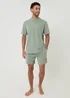 Threadbare Green Relaxed Fit Short Lounge Set - M Image 3