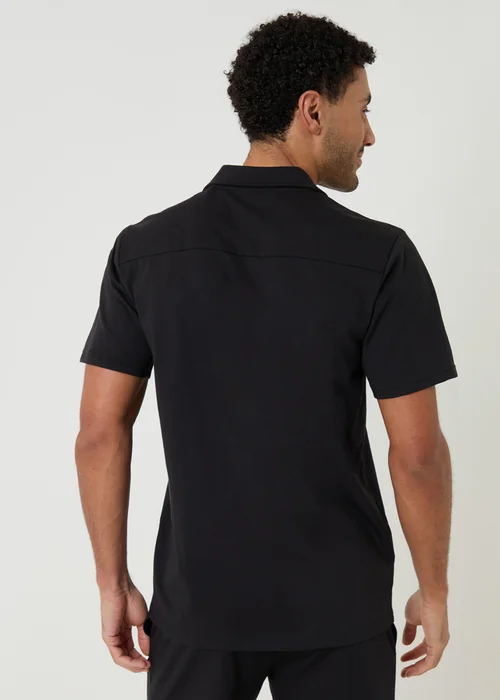 Threadbare Black Cotton Shirt & Shorts Lounge Set - S Image 2