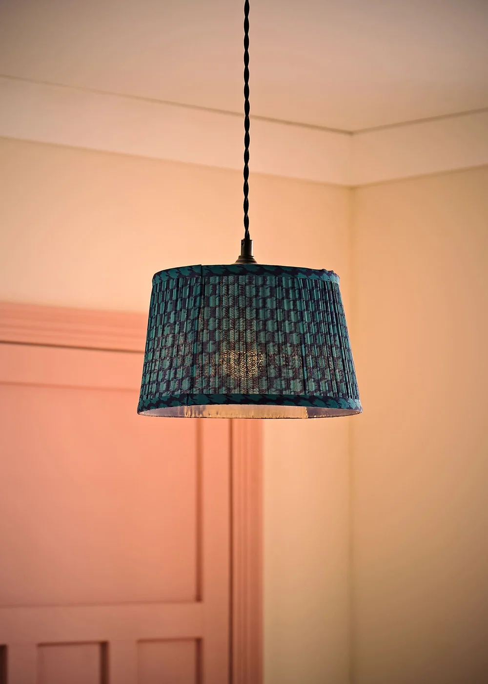 ValueLights Malina Double Teal Pleated Taper Shade Small - One Size Image 2