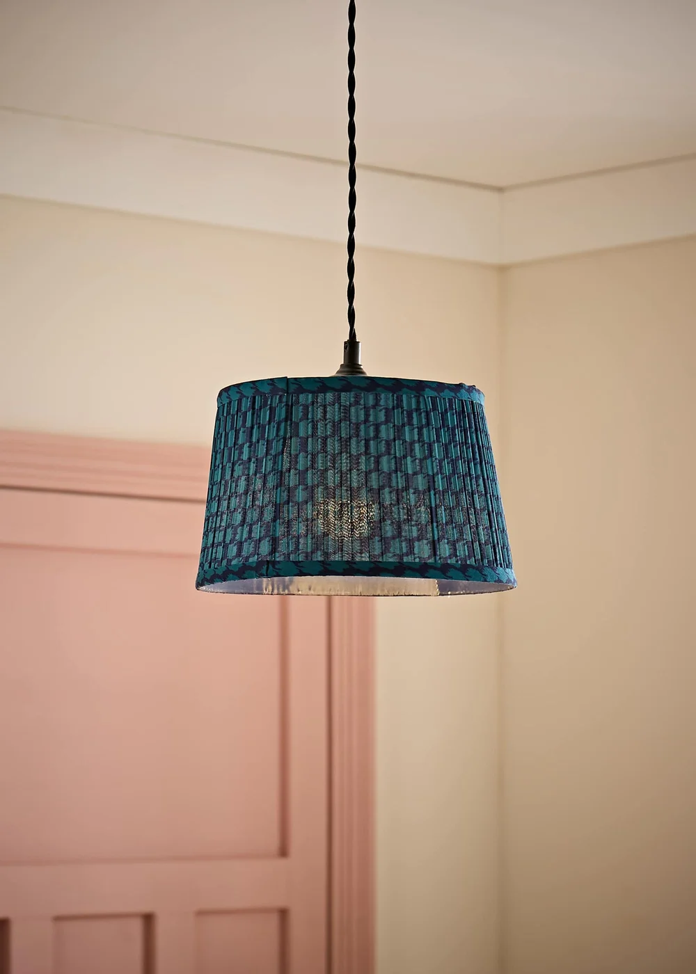 ValueLights Malina Double Teal Pleated Taper Shade Small - One Size Image 1
