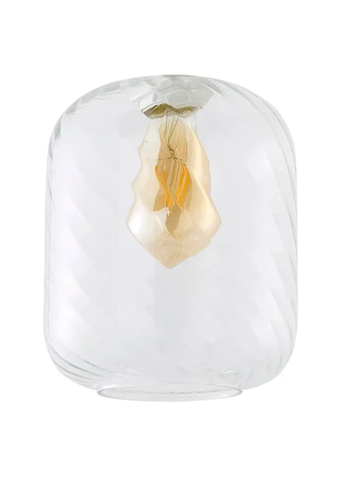 ValueLights Emery Clear Oval Swirl Glass Shade - One Size Image 5