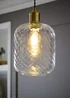 ValueLights Emery Clear Oval Swirl Glass Shade - One Size Image 1