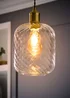 ValueLights Emery Clear Oval Swirl Glass Shade - One Size Image 2