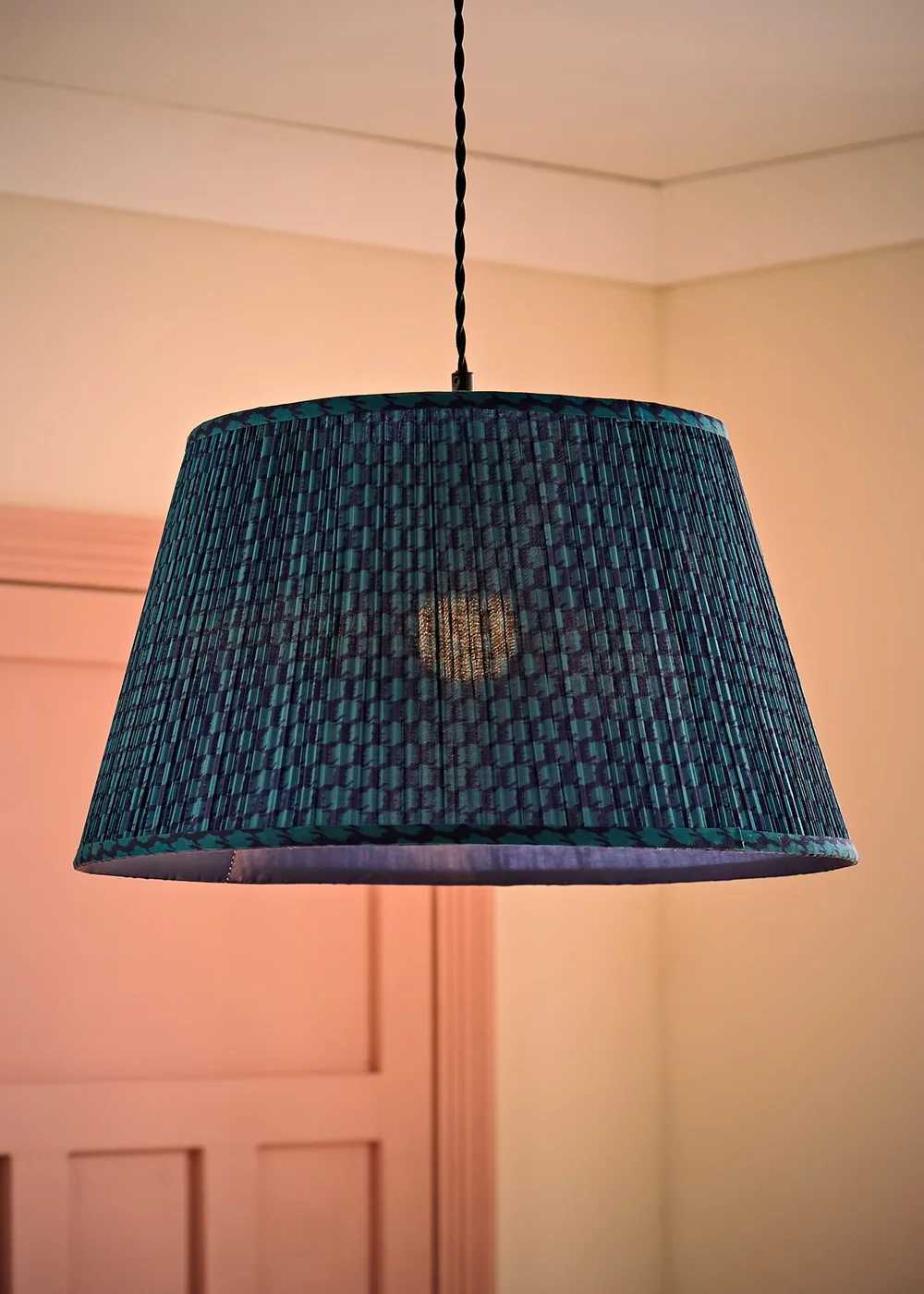 ValueLights Malina Double Teal Pleated Taper Shade Large - One Size Image 2