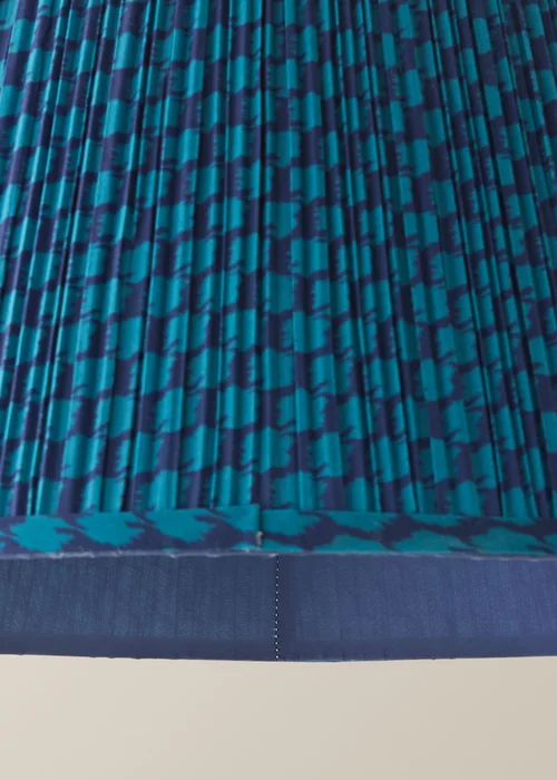 ValueLights Malina Double Teal Pleated Taper Shade Large - One Size Image 6