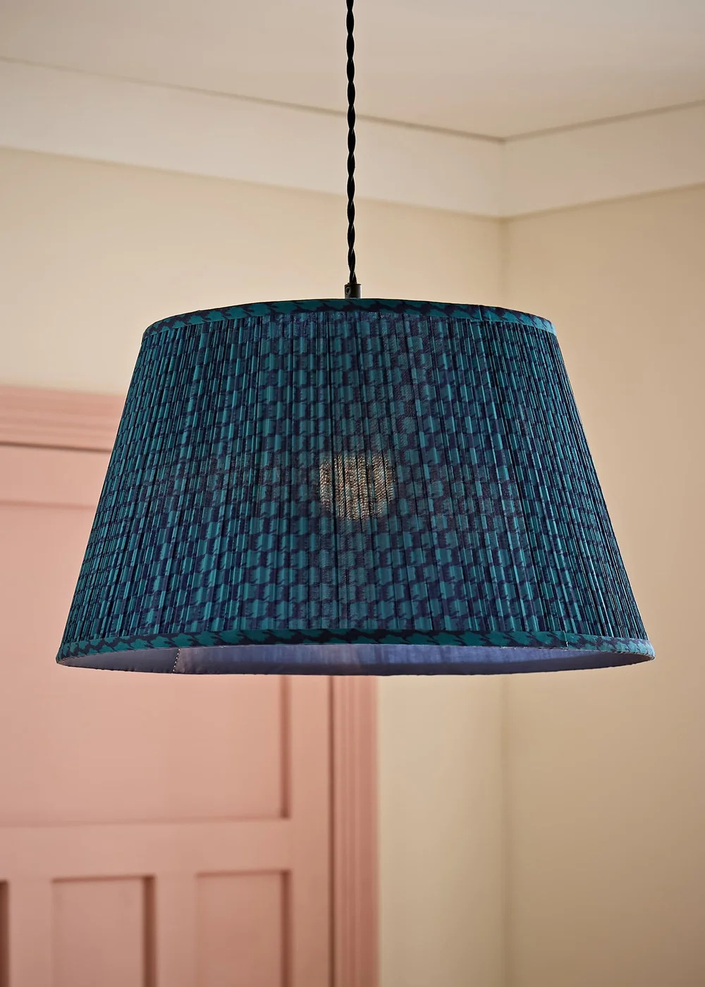 ValueLights Malina Double Teal Pleated Taper Shade Large - One Size Image 1