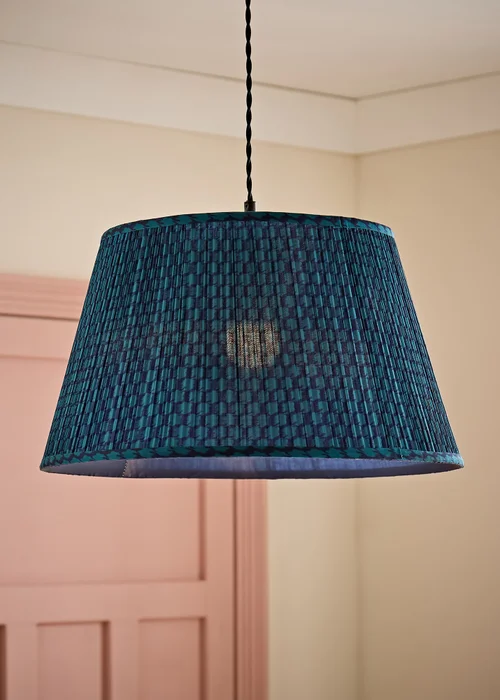 ValueLights Malina Double Teal Pleated Taper Shade Large - One Size Image 1
