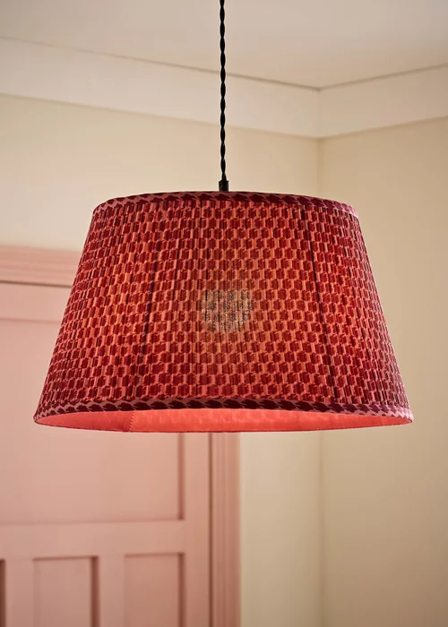 ValueLights Malina Double Pink Pleated Taper Shade Large - One Size Image 1