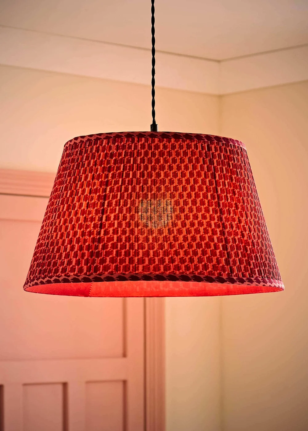 ValueLights Malina Double Pink Pleated Taper Shade Large - One Size Image 2