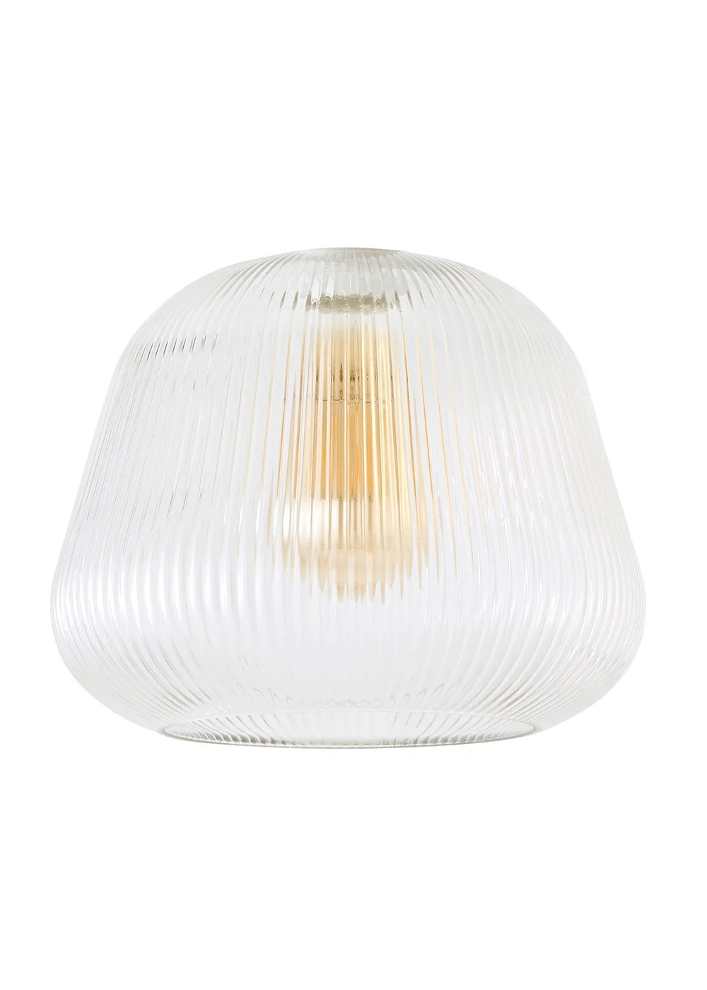 ValueLights Delora Ribbed Glass Bell Pendant Shade - One Size Image 5
