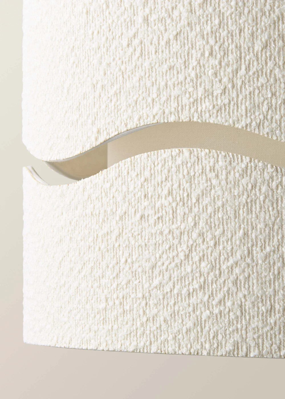 ValueLights Livie Extra Large Wave Boucle Shade (50cm) - One Size Image 4