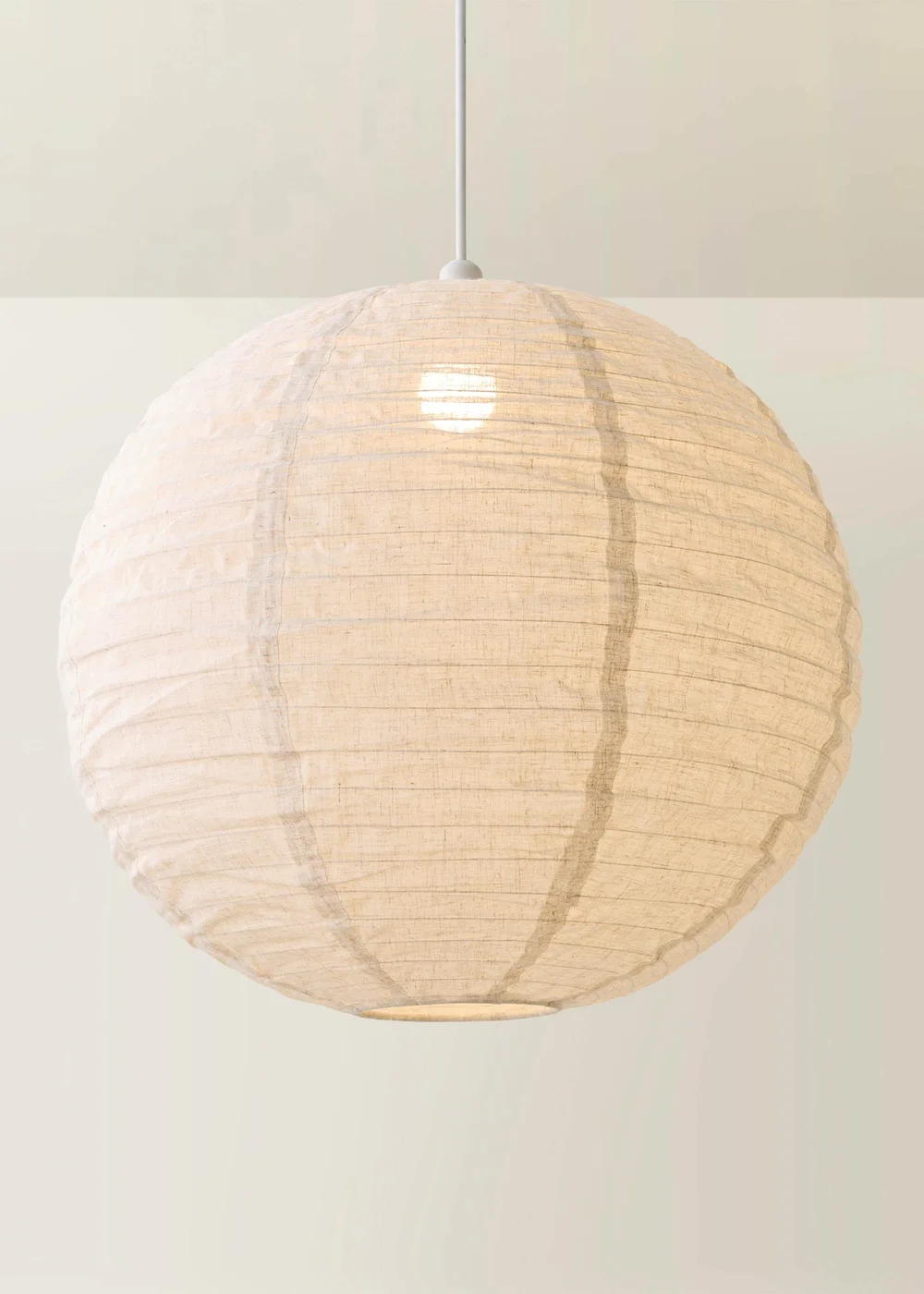 ValueLights Etta Extra Large Linen Globe Shade (60cm) - One Size Image 3