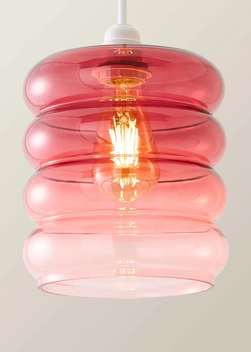 ValueLights Giselle Berry Stacked Glass Easy Fit Shade - One Size Image 3