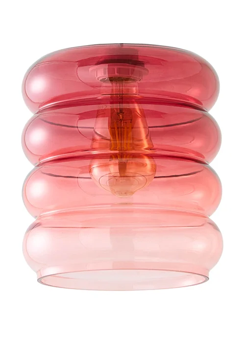 ValueLights Giselle Berry Stacked Glass Easy Fit Shade - One Size Image 5