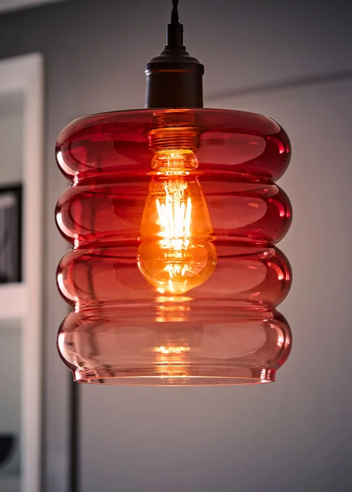ValueLights Giselle Berry Stacked Glass Easy Fit Shade - One Size Image 2